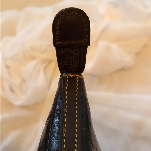 Dooney & Bourke Black Croc-Embossed Leather Pouch - Picture 16 of 17